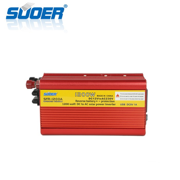 Bộ đổi điện 1200W 12V sang 220V chống ngược cực - SFR-1200A