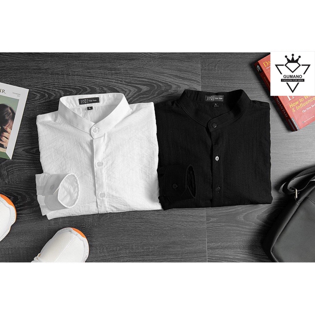 Áo sơ mi nam dài tay vải đũi thoáng mát mềm mịn mặc mùa hè thoải mái