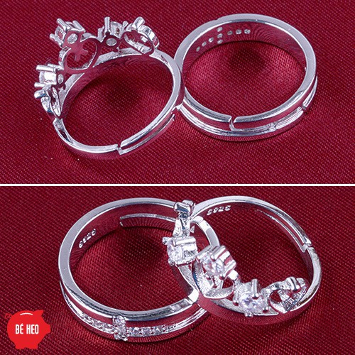 Tặng quà, tặng hộp - Nhẫn cặp công chúa hoàng tử BHN16 | BigBuy360 - bigbuy360.vn