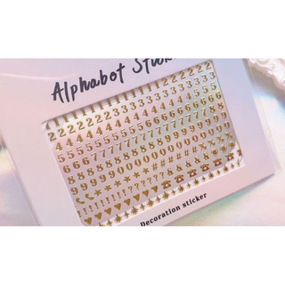 Sticker hình dán biểu tượng số Alphabet Sticker G2/ Nguyên liệu làm resin