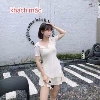 [Sẵn ] ÁO THUN NỮ PHỐI MŨ