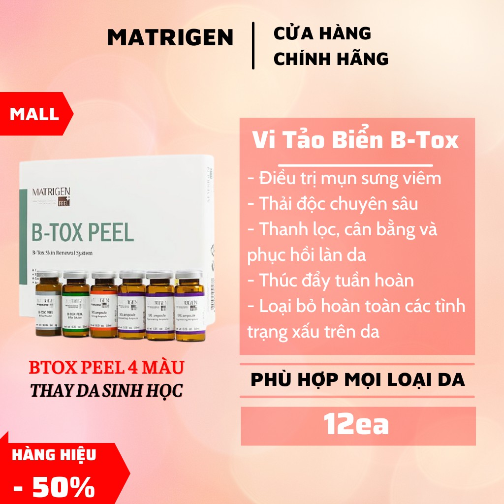 Thay da sinh học Btox peel 4 màu Chính hãng