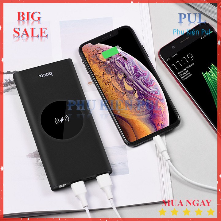 Pin Sạc Dự Phòng Hoco J37 10000Mah Kiêm Sạc Không Dây