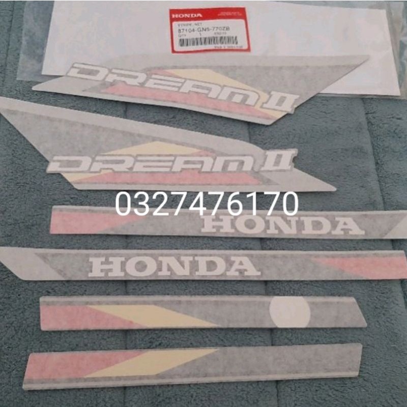 Full bộ tem hồng xe DREAM thái zin honda luôn tem thông số