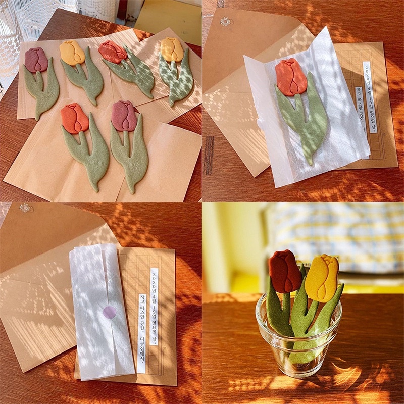 Bộ khuôn nhựa cắt bánh quy hình hoa tulip