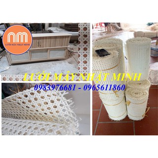 Lưới mây mắt cáo hàng tự nhiên tẩy trắng loại 1 khổ 90cm