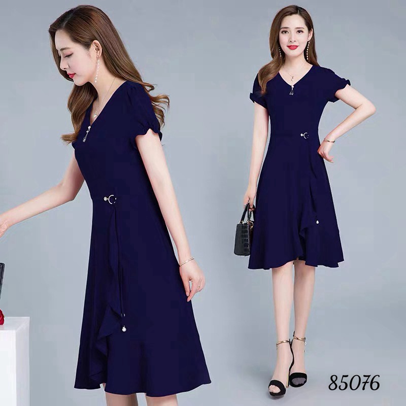 Đầm voan xếp tà dài sang trọng quý phái sang chảnh cho các nàng MỚI NHẤT HIỆN NAY