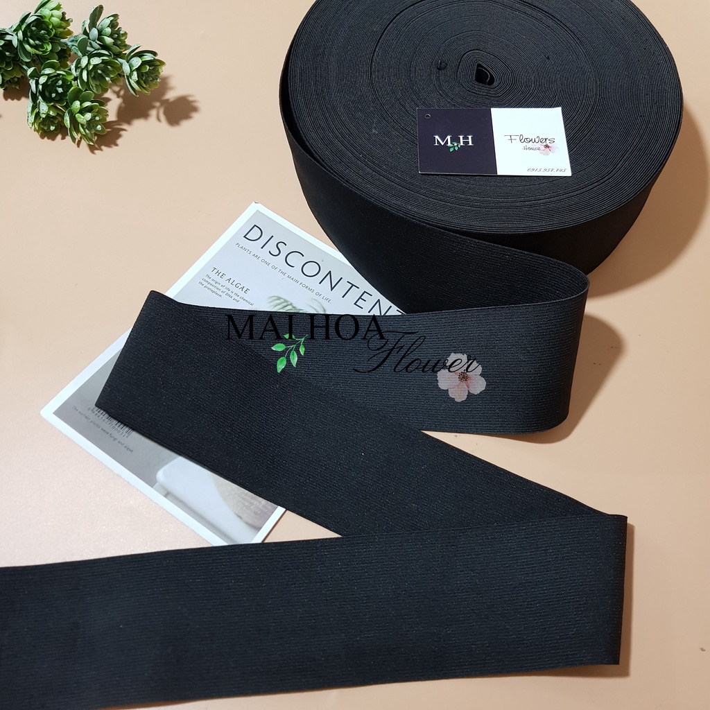 Dây thun quần chun quần đen dài 20 mét loại dày chống vặn, dùng may quần áo, maihoaflower