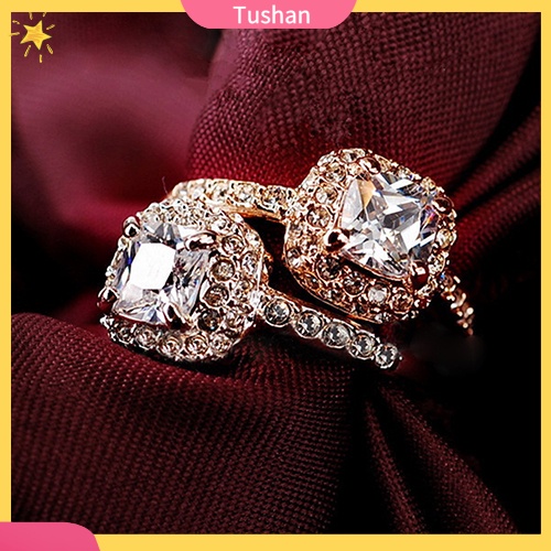 Nhẫn đeo tay kim loại đính đá lấp lánh sang trọng cho nữ