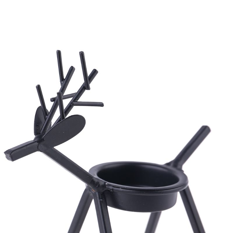 Giá Đỡ Đèn Cầy Bằng Sắt Hình Tuần Lộc Giáng Sinh Độc Đáo Trang Trí Tiệc Cướ