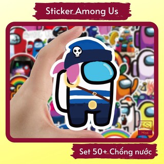 Sticker Among Us set 52 miếng chống thấm nước