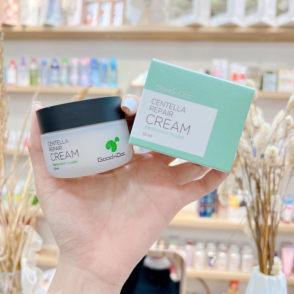 KEM DƯỠNG ẨM, PHỤC HỒI DA RAU MÁ GOODnDOC CENTELLA REPAIR CREAM GentsOfficialStore