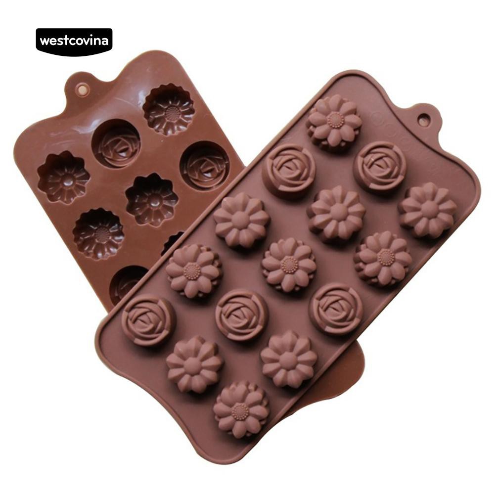 Khuôn Silicon Làm Bánh Đa Năng Tạo Hình Hoa Hồng Dễ Thương
