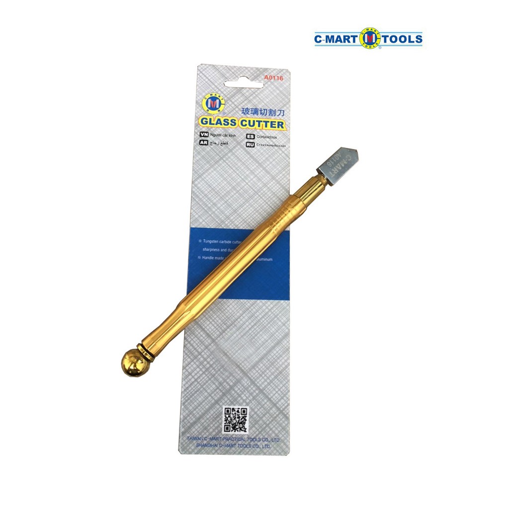 Dao cắt kính Cmart cán kim loại A0116, dao cắt kính, thủy tinh, gương