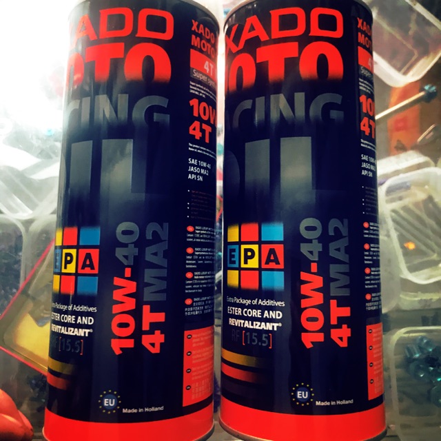 Nhớt XADO RACING V2 10W-40 4T MA2 DUNG TÍCH 1.0 LÍT chính hãng