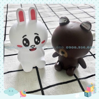 Cặp Gấu Thỏ Trang Trí Bánh 🎂 Có Sẵn 🎂 Cặp gấu nâu thỏ trắng mini dễ thương trang trí hpbd