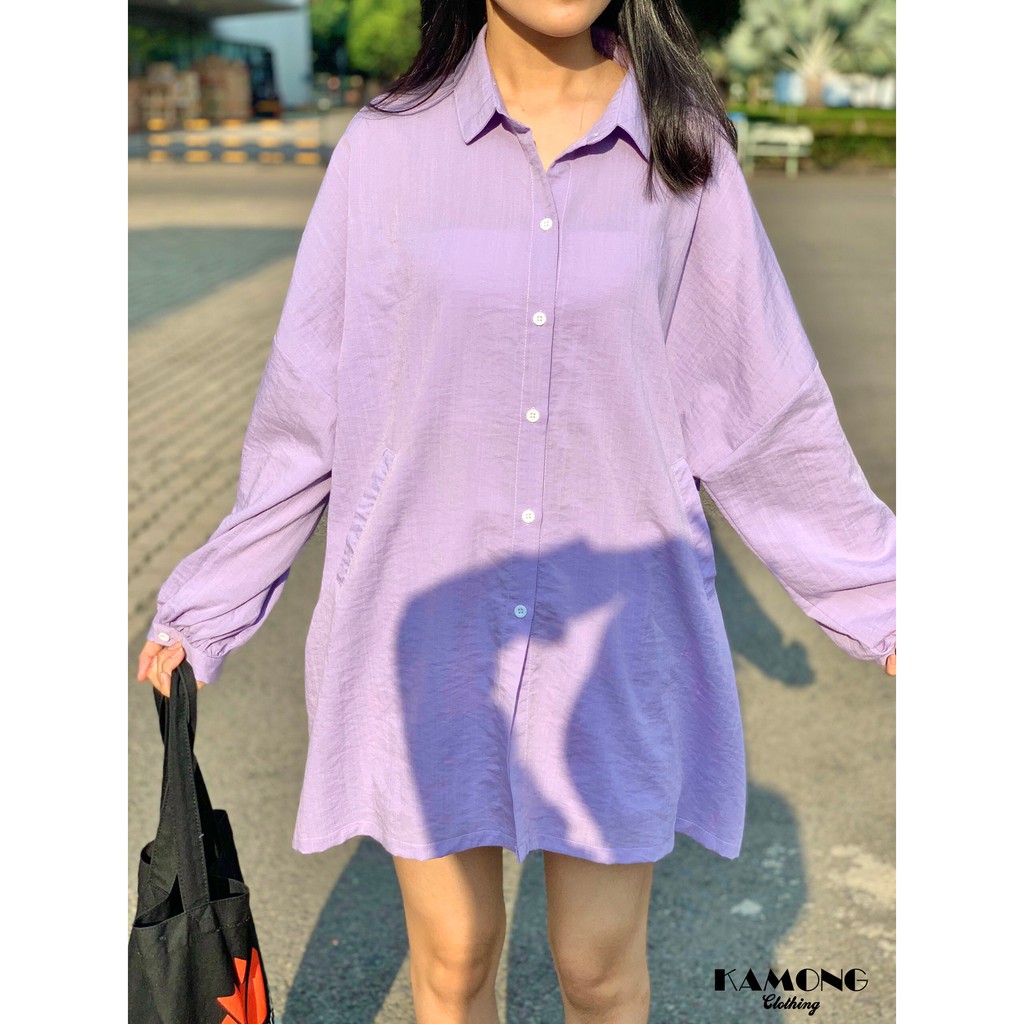 Áo sơ mi unisex túi mổ khoác nhẹ KAMONG A059 | BigBuy360 - bigbuy360.vn