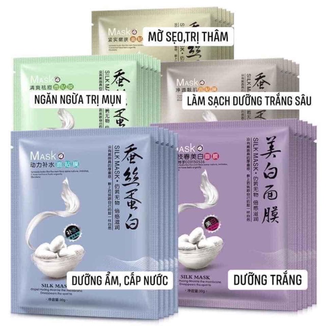 Mặt Nạ Tơ Tằm ONE SPRING SILK MASK ❤️ Mặt nạ nội địa Trung chuẩn chất lượng ❤️ Dưỡng trắng cấp ẩm giảm mụn ❤️ 20ml