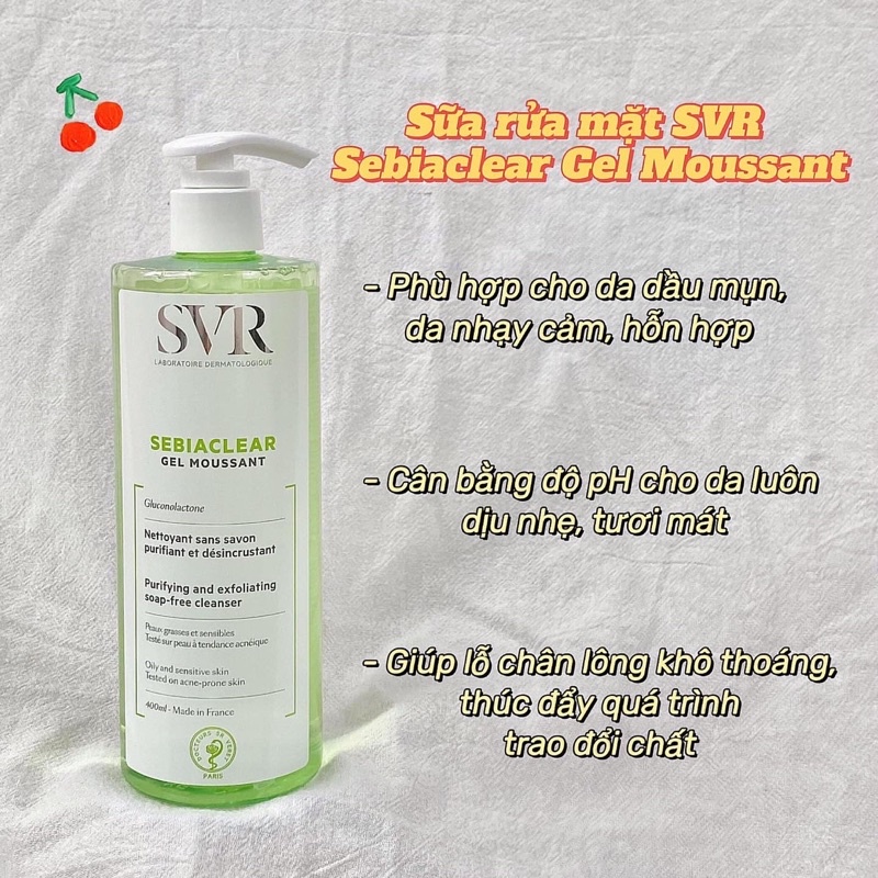 Sữa Rửa Mặt SVR SEBIACLEAR GEL MOUSSANT