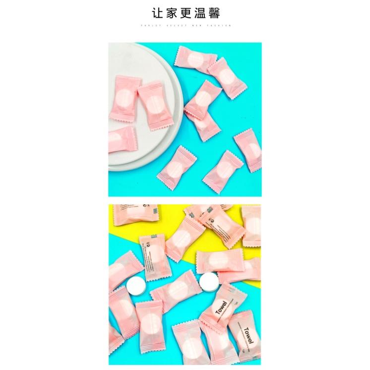 Khăn Giấy Nén Dạng Viên Kẹo Rất Tiện Khi Đi Du Lịch, Đi Chơi, Đi Làm, Đi Học (Set 10 Khăn)