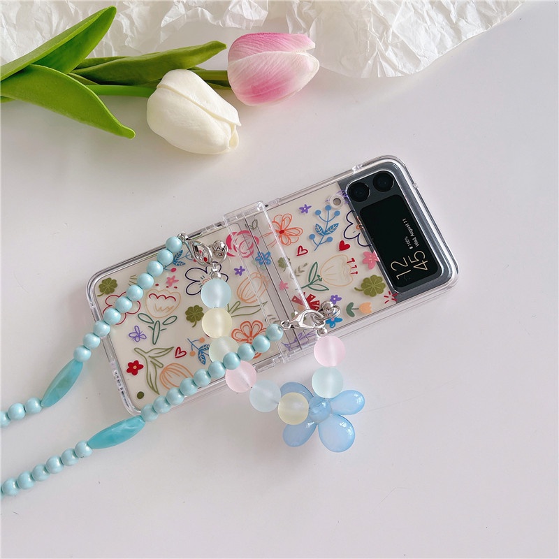 Ốp Điện Thoại Nắp Gập Chống Sốc Gắn Dây Đeo Hình Gấu Bông Nhiều Màu Dễ Thương Cho Samsung Galaxy Z Flip 4 Z Flip 3 Zflip 3 Z Flip 4 Flip 3