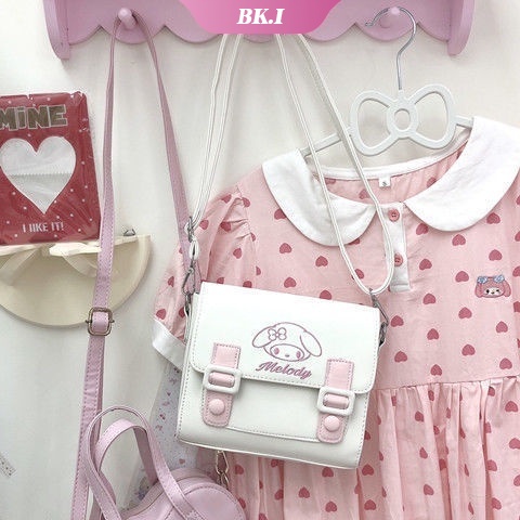 Túi Vải Canvas Đeo Chéo Vai Có Quai Cầm Tay In Hình Anime Sanrios Phong Cách Harajuku Dễ Phối Đồ Thời Trang Cho Nữ