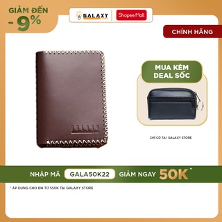 [FREE_Ship] Ví Nhỏ Handmade Da Bò Galaxy Store GVM04 (Nâu đỏ)