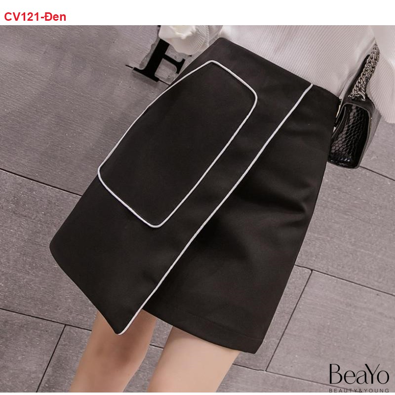 CV121- CHÂN VÁY ĐẮP 2 TÀ VIỀN TÚI SANG TRỌNG