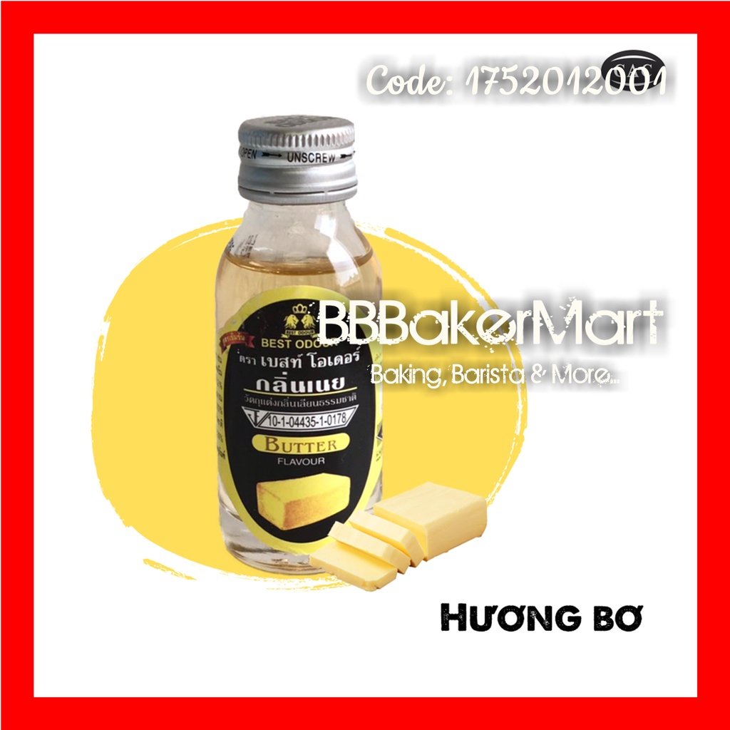 Hương mùi BƠ BUTTER Best Odour Thái Lan - Chai 30ml
