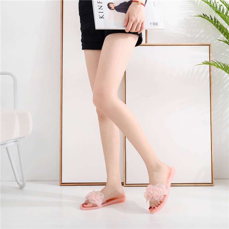 Dép Quai Ngang Đính Hoa Ngọc Trai Thời Trang Hàn Quốc