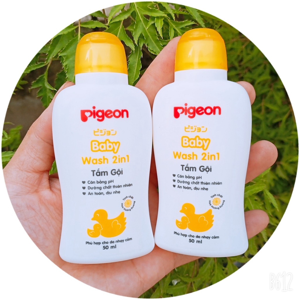 Sữa tắm gội em bé PIGEON Baby Wash 2in1 Hoa Hướng Dương 50ml