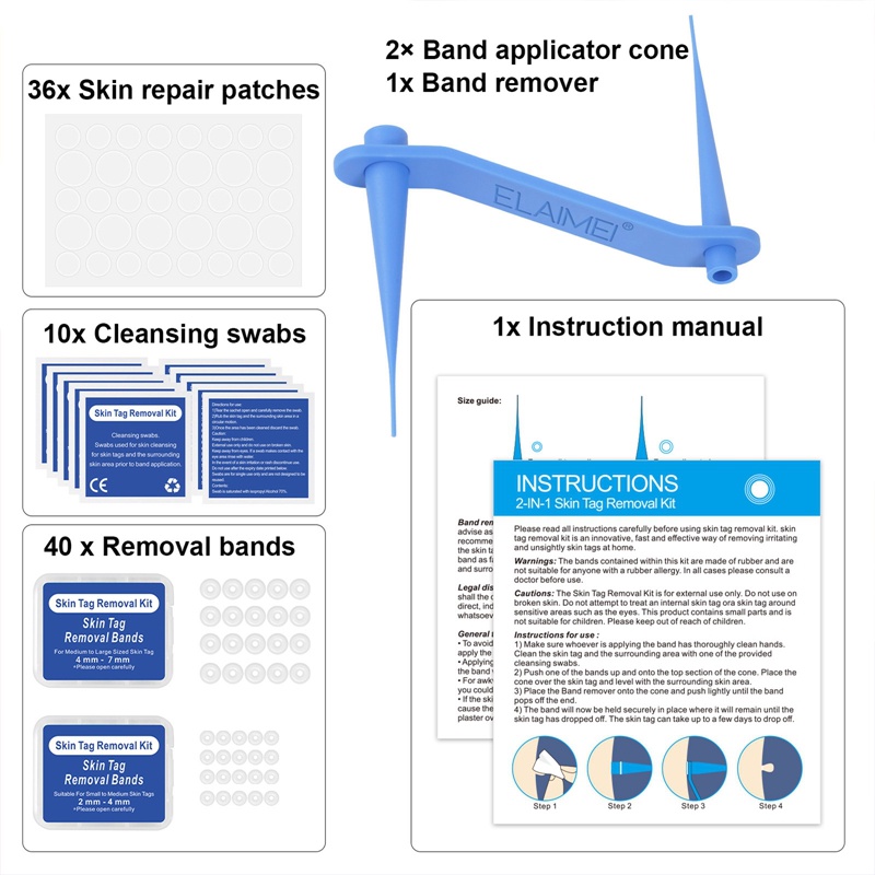 1 Bộ Dụng Cụ Loại Bỏ Mụn Thịt Dư Màu Xanh Dương