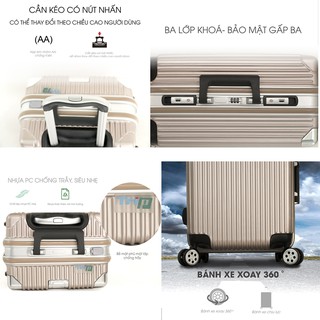 Vali nắp gập TRIP A06 Size 20inch