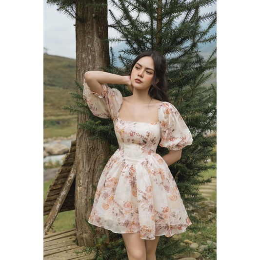 Váy nữ dáng xoè thiết kế tay bồng The Peachy- Aurora Dress