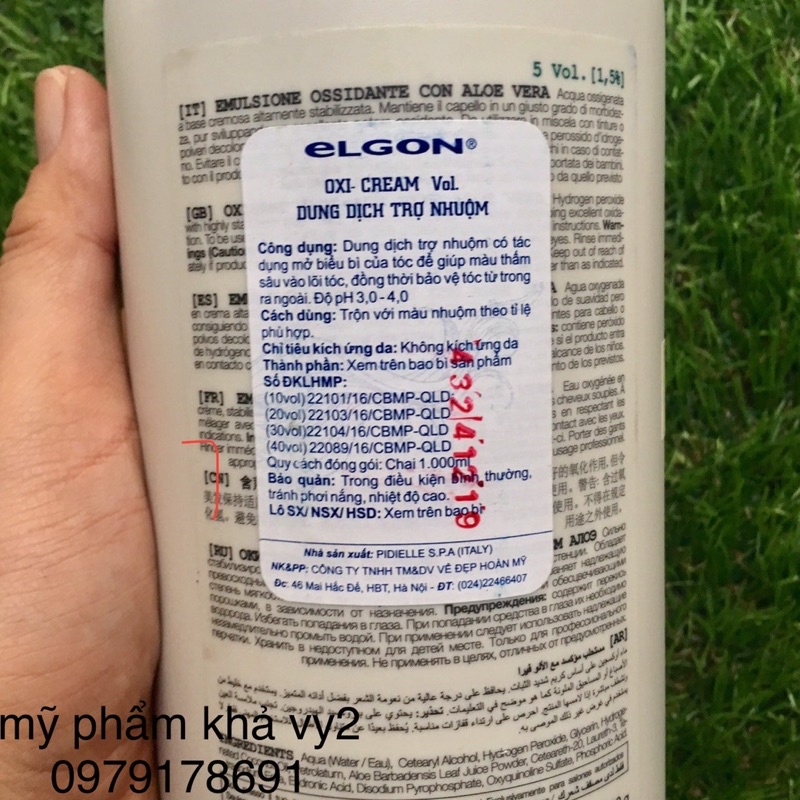 Oxi  elgon trợ nhuộm 1000ml