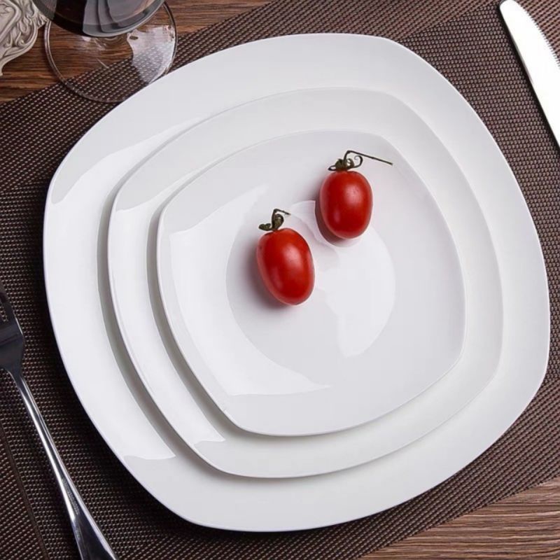 Đĩa sứ trắng vuông 7 . 20 cm
