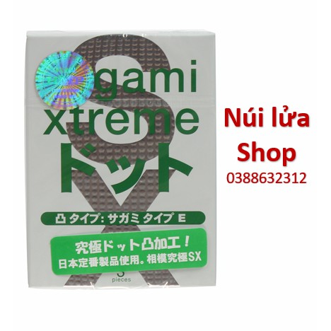 Bao cao su Gai, Siêu Mỏng Sagami Xtreme White - Hộp 3 chiếc