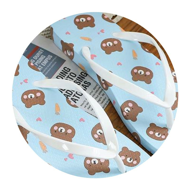 Dép kẹp, dép lê cho nữ siêu mềm hình gấu cute
