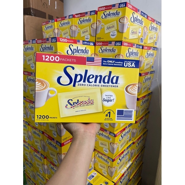 Đường splenda 1200 gói ( thùng vàng in logo cờ Mỹ)