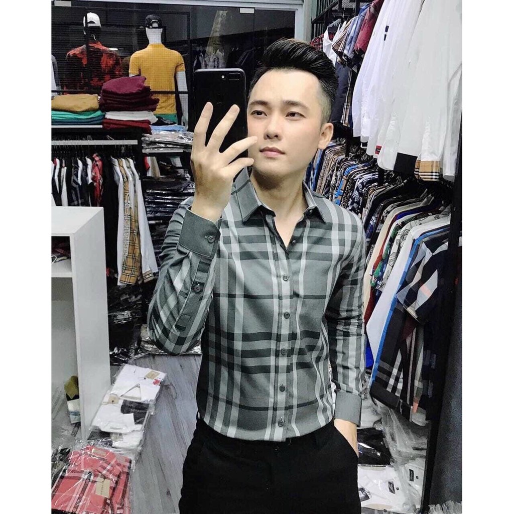 ÁO SƠ MI NAM DÀI TAY , CARO CỰC CHẤT , DÀNH CHO GIỚI TRẺ