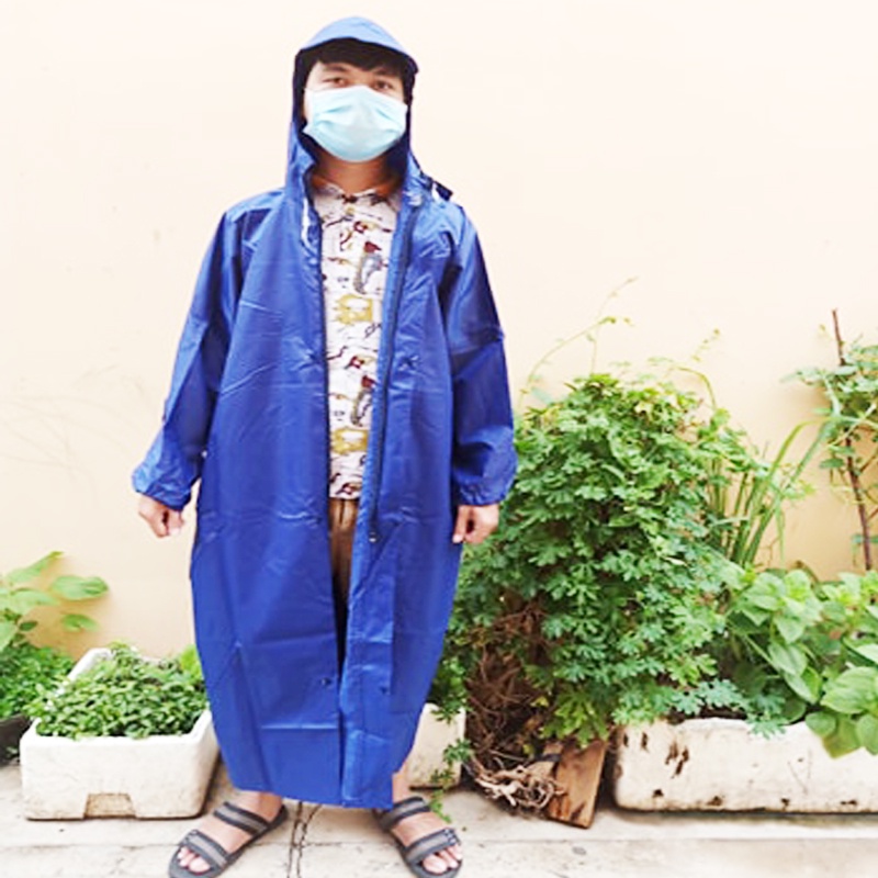 Áo Mưa Măng Tô Hàn Quốc, Áo Mưa Khoá Kéo Vải Dù Cao Cấp, Khổ To Rộng, Màu Sắc Tươi Sáng
