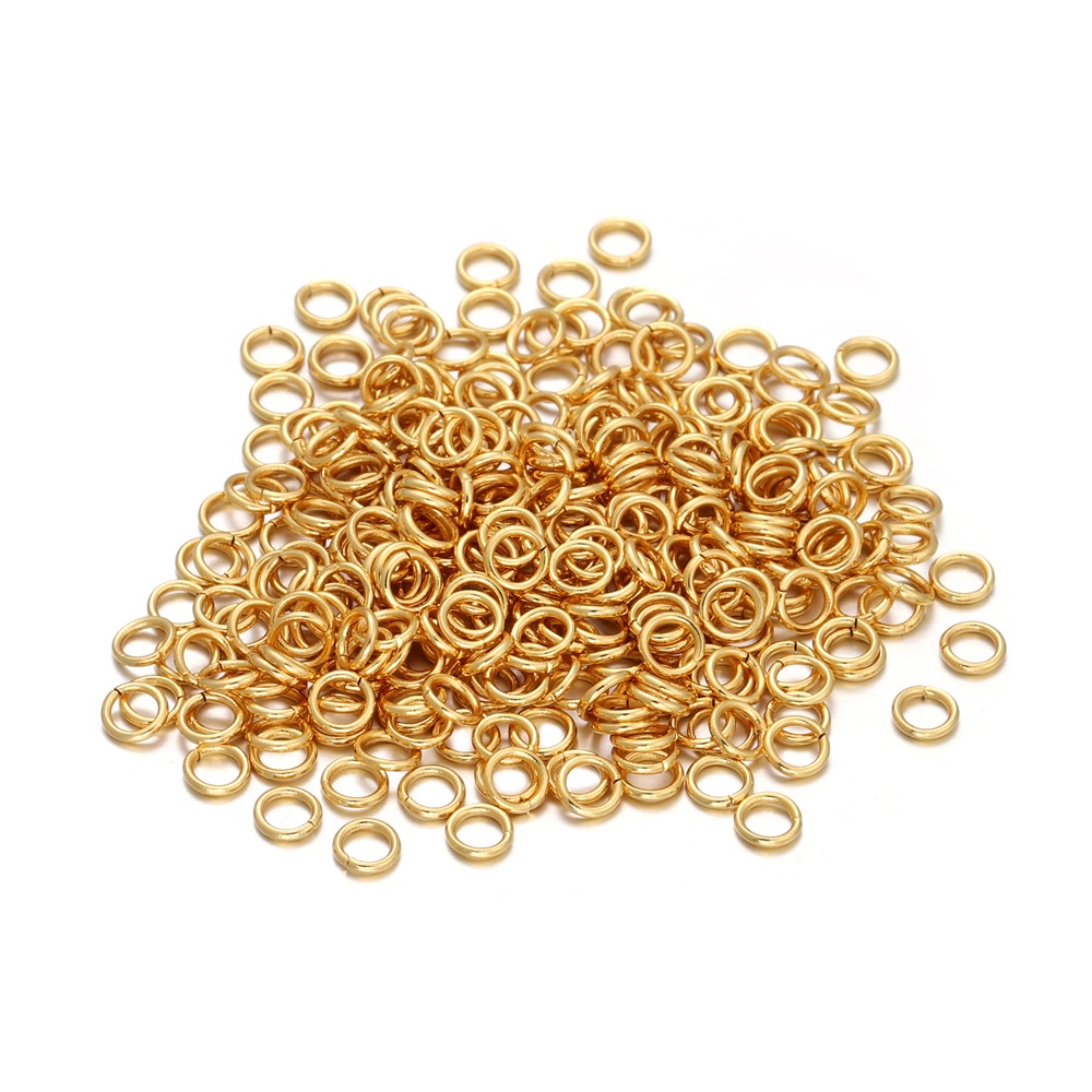 Set 100-200 khoen tròn St.kunkka làm trang sức bằng thép không gỉ 4 5 6 8 10 mm