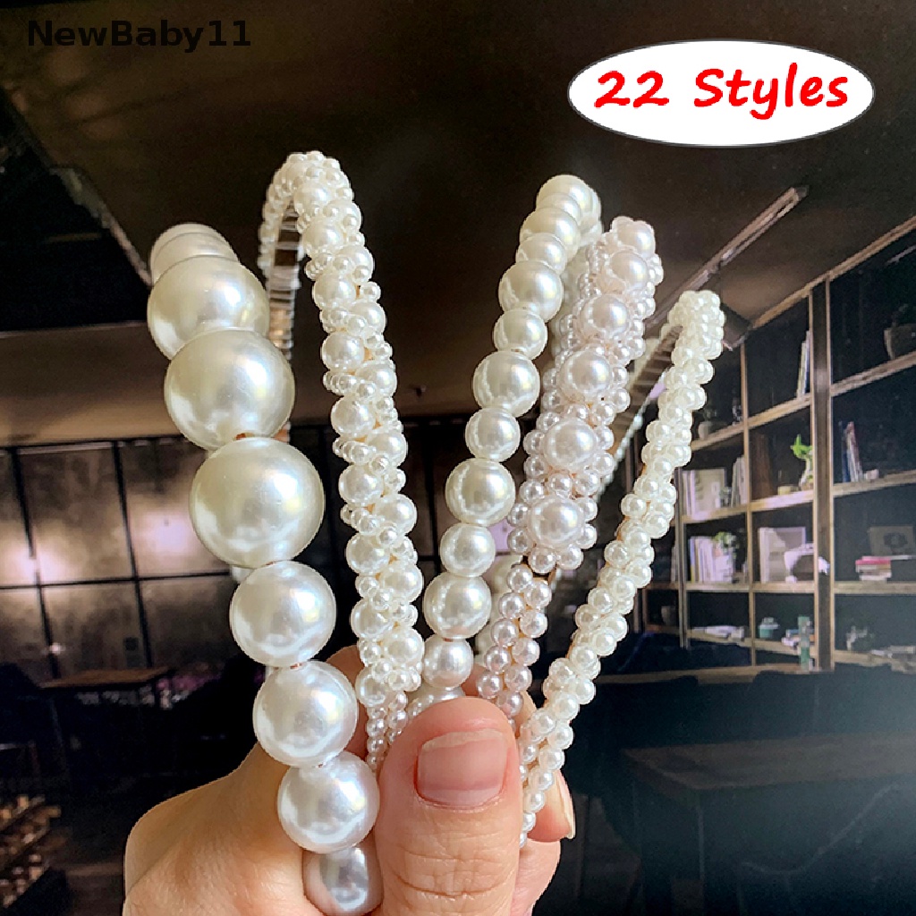 Băng Đô Cài Tóc Đính Hạt Ngọc Trai Giả Lấp Lánh Thanh Lịch Cho Nữ