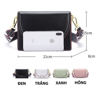 TÚI ĐEO CHÉO NỮ DOODOO DA THẬT DÁNG BÌ THƯ