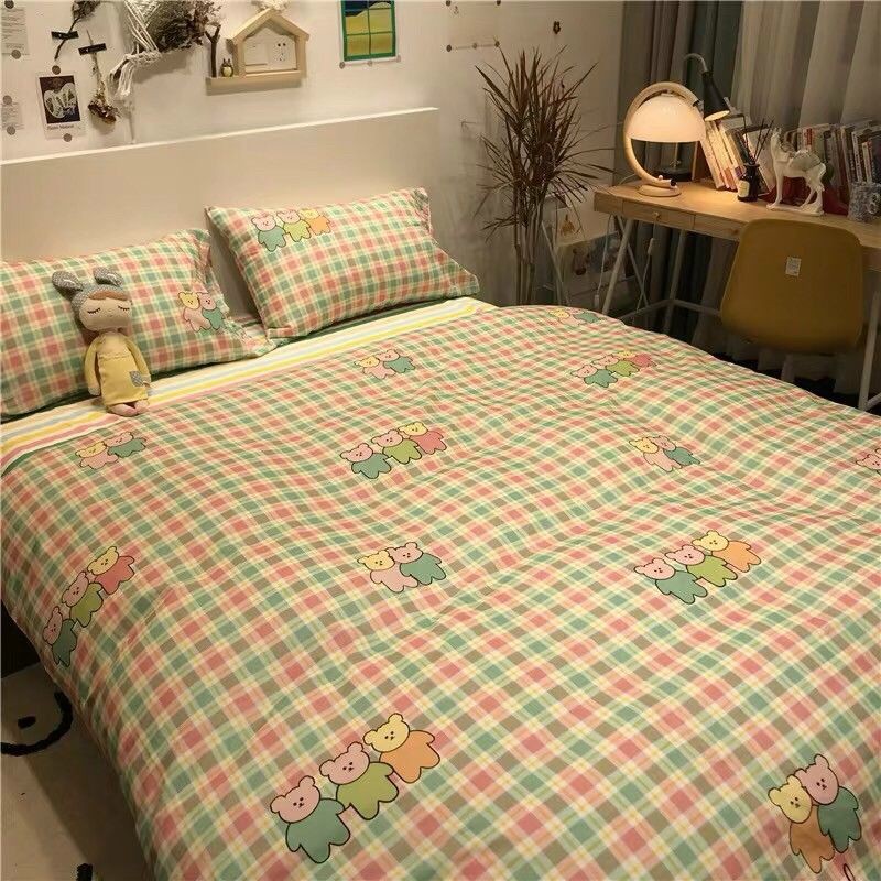 Bộ cotton poly Gấu Sắc Màu