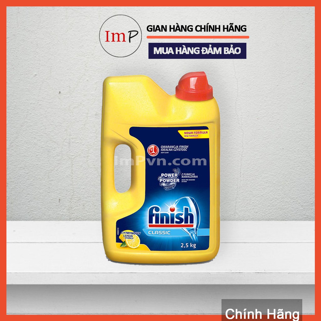 Combo rửa bát Finish Bột 2.5kg, Muối 1.2kg, Nước làm bóng 800ml