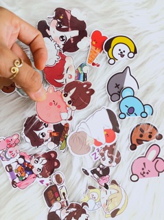 Combo Hình dán BTS- sticker BT21 - miếng dán hình kpop