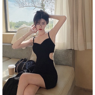 Waist dress đầm body sexy hai dây có khoét eo waist dress nữ tính sexy