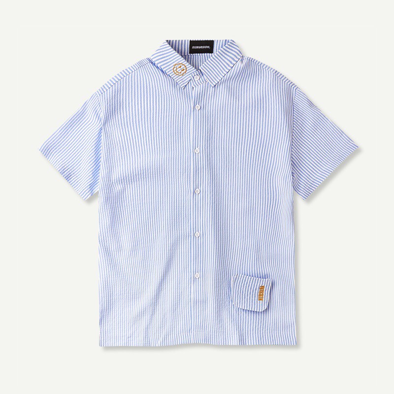 Áo sơ mi Stripe Pocket shirt - chi tiết thêu | BigBuy360 - bigbuy360.vn