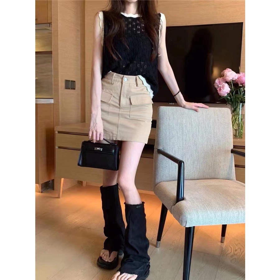 Áo Tanktop len viền màu